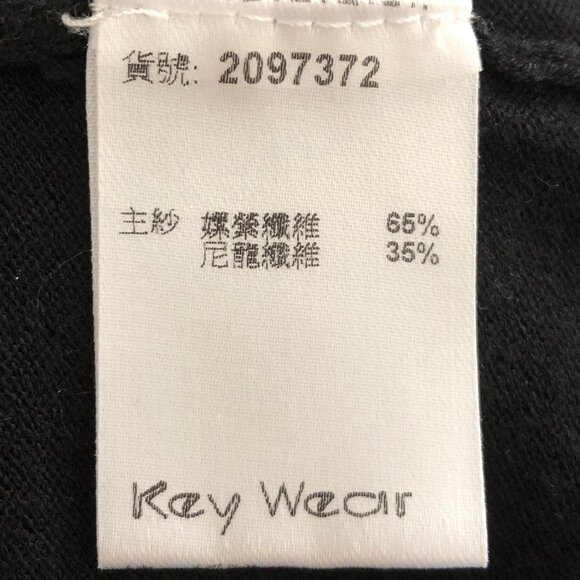 Vintage Key West Lady's Fashion SS Mock Collar Knit Retro Sweater Black Pink M/L - Picture 7 of 9